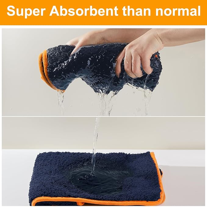 Bienbee Dog Bathrobe, Quick Drying Super Absorbent Dog Robes - Image 2