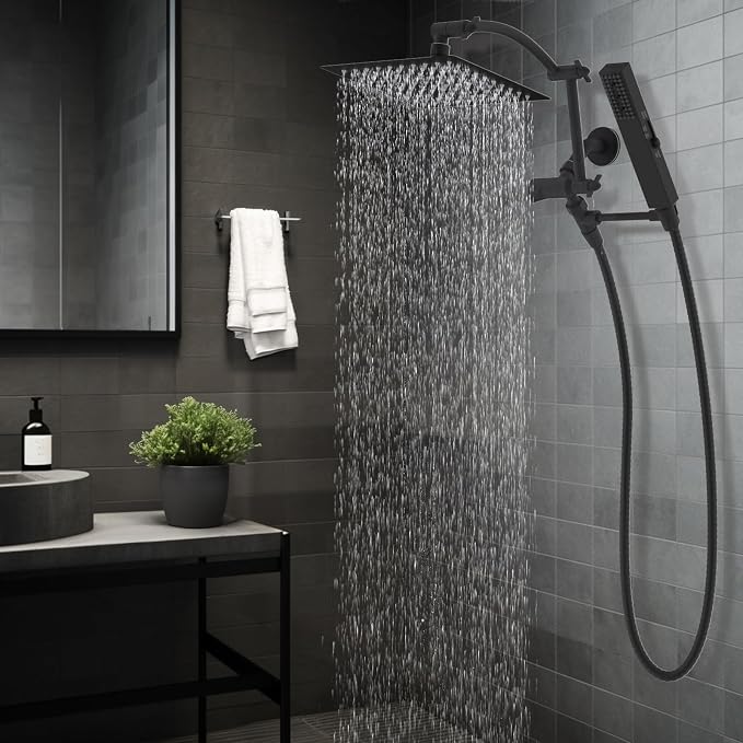 Hibbent All Metal CUPC Certified 8'' Rainfall Shower Head, Dual Shower Head - Image 9