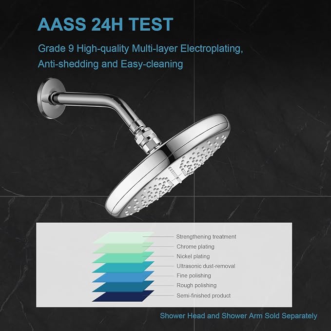 OFFO Shower Head Swivel Ball Adapter, All Metal Adjustable Shower Arm Extension - Image 4
