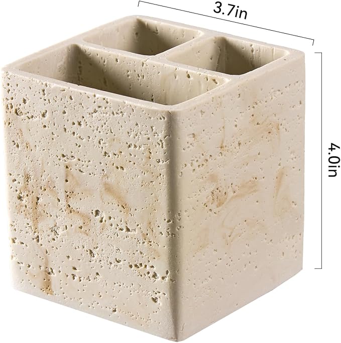 Natural Travertine Textures Toothbrush Holders - Image 9
