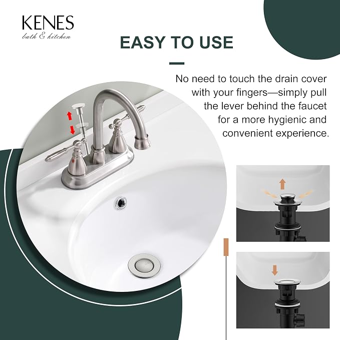 KENES Bathroom Sink Drain Stopper Assembly - Image 4
