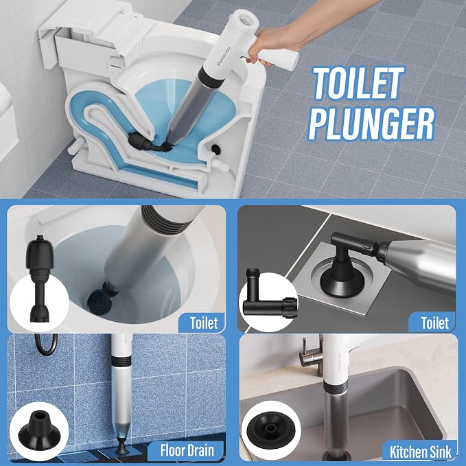 Electric Toilet Plunger, Unclog In One Shot, Remover - Image 6