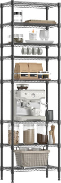 IZEUK 8 Tier Adjustable Metal Storage Shelving Unit, Heavy Duty Standing Rack by IZEUK