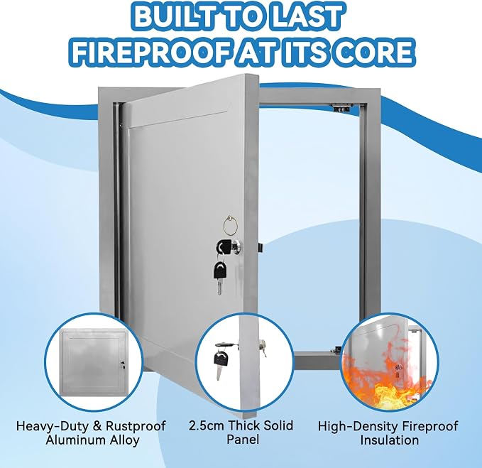 21.65" x 21.65" Aluminum Insulated Fire Rated Access Panel Door - Image 3