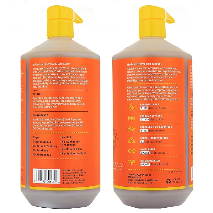 Alaffia Everyday Shea Body Wash, Naturally Helps Moisturize and Cleanse Without - Image 2