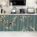 SK Studio Short Curtains for Kitchen, Cabinet Shelf Dust-Proof Blackout Tier by SK+Studio