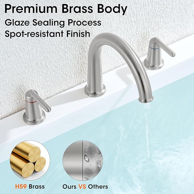 Roman Bathtub Faucet 2-Handle Tub Filler - Image 3