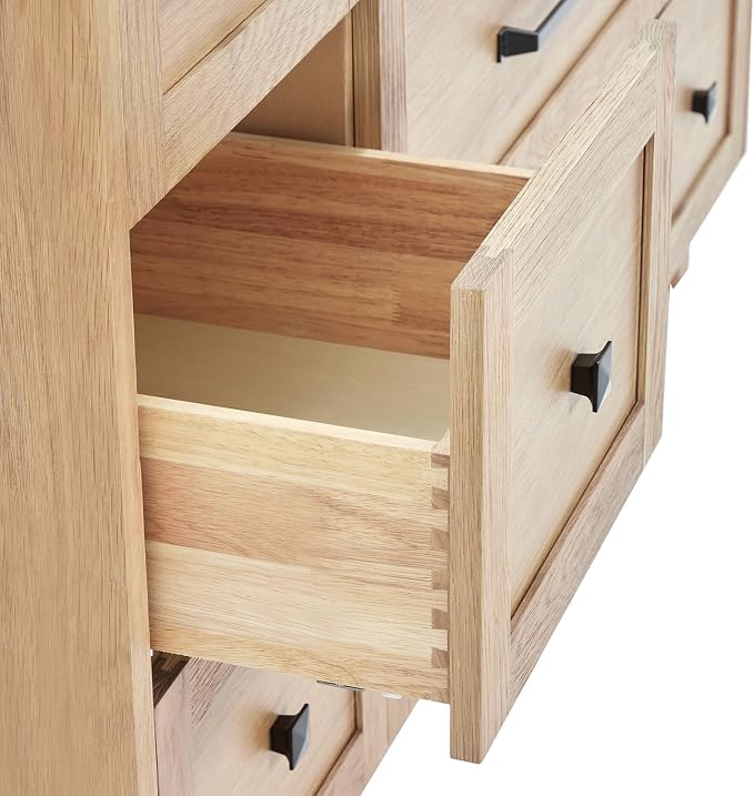 ARIEL Monroe 54 inch Bathroom Vanity Without Sink in White Oak, Bathroom Base - Image 7