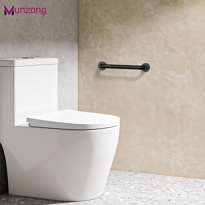 12 Inch Anti Slip Shower Grab Bar, Munzong Oil Rubbed Black Bathroom Grab Bar - Image 5