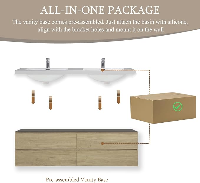 72" Floating Bathroom Vanity - Image 7