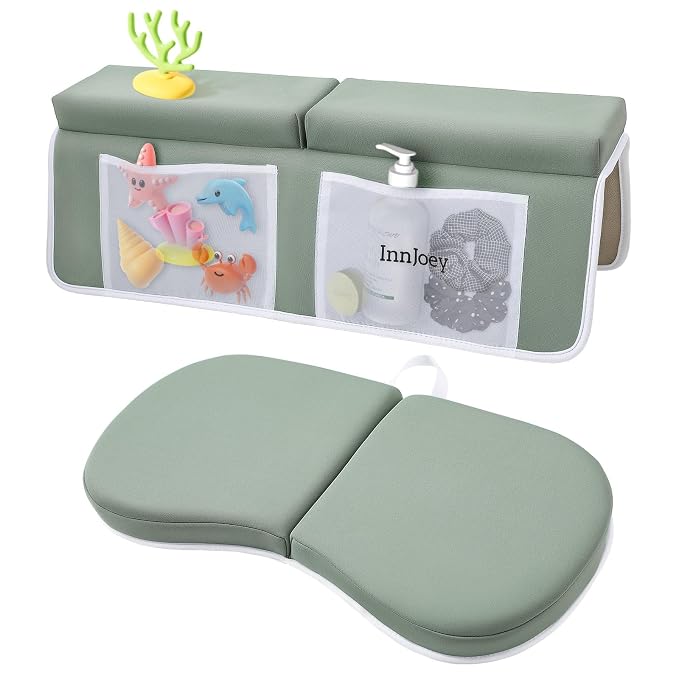 Baby Bath Kneeler and Elbow Rest Pad Set, 1.6'' Thick, Quickly Dry, Bathtub by LetUsMakeHomeYourFavoriteDestination