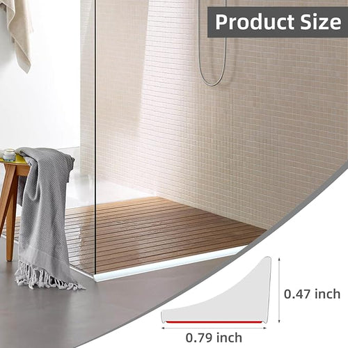 118 Inch Collapsible Shower Threshold Water Dam Barrier, Self Adhesive Silicone - Image 2