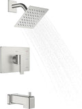 KENES Tub Shower Faucet Set Complete, Brushed Nickel Tub and Shower Trim Kit by KENESBathroomKitchen