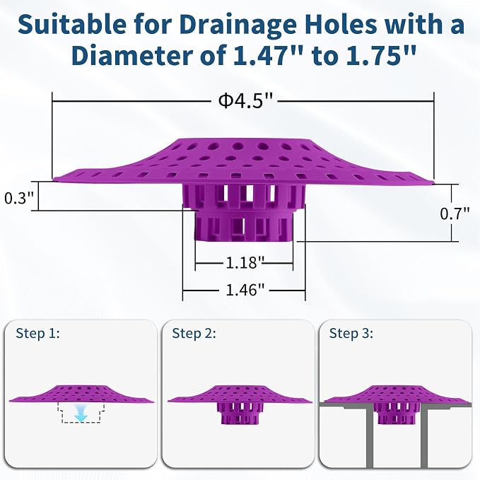 Bathtub Drain Hair Catcher, Tub Shower Drain Hair Trap/Strainer - Image 4