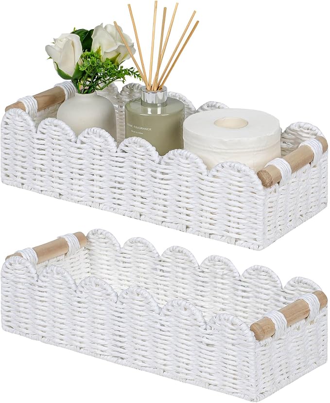 CubesLand Scalloped Edge Decor Basket by CubesLand
