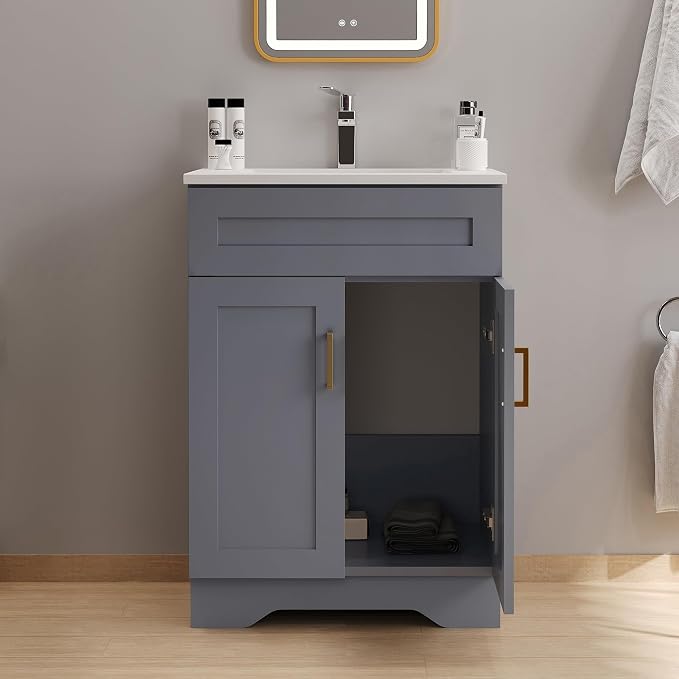 24 Inch Bathroom Vanity with Sink, Bathroom Storage Vanity Cabinet - Image 5