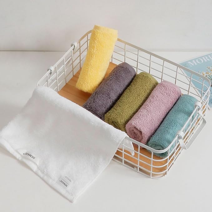 SEMAXE 100% Cotton Washcloths 12-Pack, 13 × 13 Inch Soft Luxury Face Towels – - Image 9