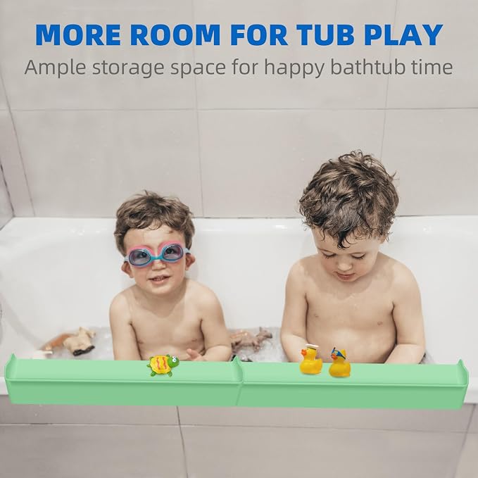 Splash Guard for Bathtub, 3.8" x 3.6" Silicone Bath Tub Splash Guard - Image 2