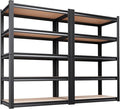 Set of 2 Garage Shelving, 2000LBS Heavy Duty Storage Shelves, 5-Tier Metal Shelf by Unknown