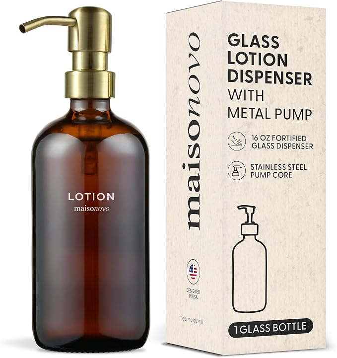 MaisoNovo Soap Dispenser 1-Piece Set | 16.9oz Amber Bottles by MaisoNovo-TheArtofSustainableLiving