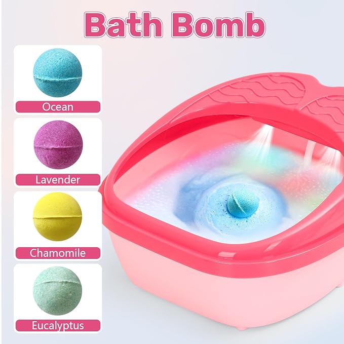Kids Foot Spa & Nail Art Kit for Kids 4-12 – All-in-1 Foot Spa Set - Image 8