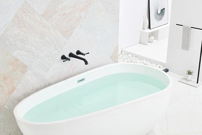 SITGES High Flow Oil Rubbed Bronze Wall Mount Bathtub Faucet - Image 5