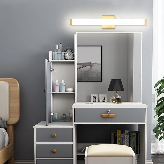 Bathroom Vanity Light Brushed Nickel Square LED 24 inch 14W 4000K Natural White - Image 7