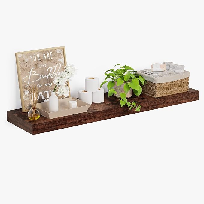 Heimlove 12 Inch Deep Floating Shelves, 55 x 12 inches Long Wall Shelf by Heimlove