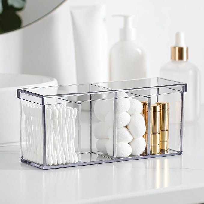 Amazing Abby - Qutie - Acrylic 4-Compartment Makeup Organizer - Image 4