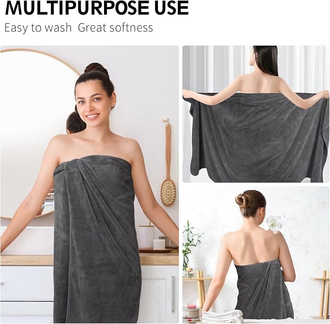 KinHwa Microfiber Bath Towels Large Bathroom Towels Absorbent Shower Soft Towels - Image 4