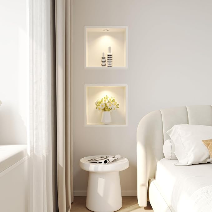 Neodrain Shower Niche with 3000K LED Downlight, 12X12Inch White Stainless Steel - Image 2