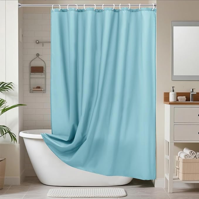 AooHome Shower Curtain Liner, Fabric Bathroom Curtain - Image 2