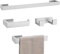 Brushed Nickel Bathroom Hardware Set, 4-Piece Bath Towel Bar Set SUS304 by LairuierBathroomHardwareSet
