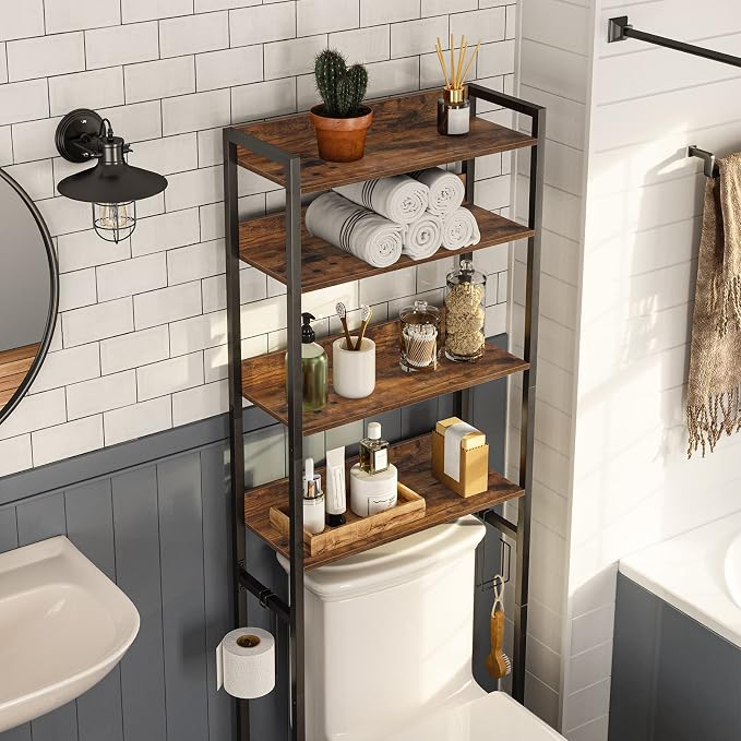 Over The Toilet Storage Rack, 4 Tier Bathroom Organizer Over Toilet, - Image 4