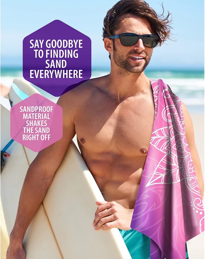 VENTURE 4TH Microfiber Beach Towel: Quick-Dry, Sandproof and Lightweight - Image 7