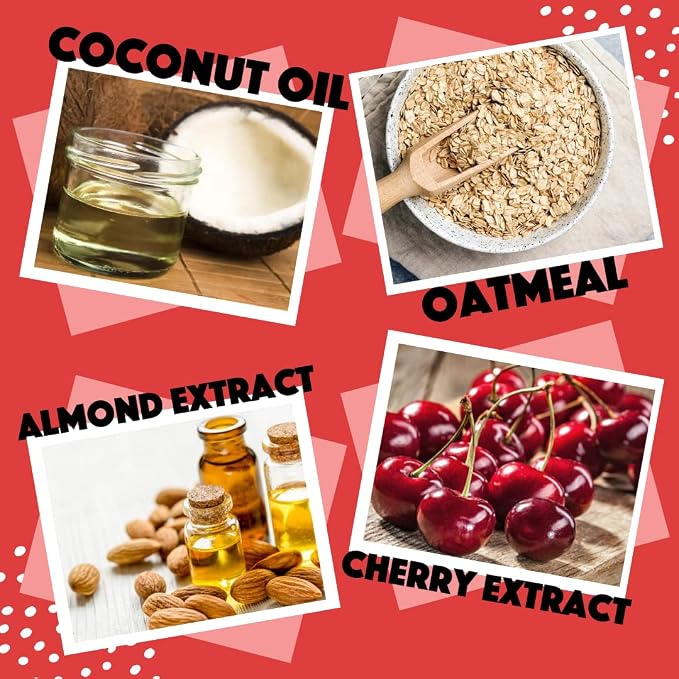 Natural Dog Shampoo with Pump, Soothing Cherry Almond Oatmeal, 1 Gallon - Image 6