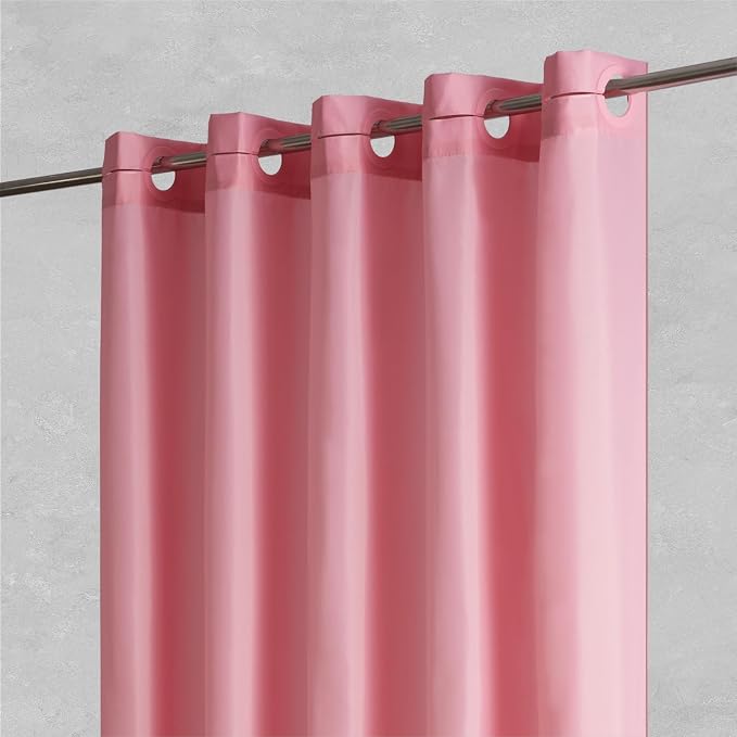 Furlinic No Hook Extra Long Shower Curtain 96 Length, Wahable Fabric Bathroom by Furlinic