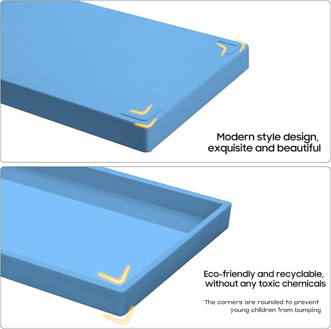 Vanity and Bathroom Tray, 11.8" ABS Countertop Organizer, Waterproof Vanity Tray - Image 7