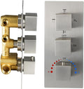 HOMEDEC Solid Brass 4 Outlets Shower Diverter Valve, Thermostatic 4-Way 3 by HOMEDEC