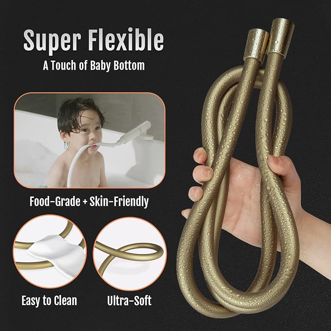 Shower Hose, Food-Grade Silicone Shower Hose Attachment - Image 3
