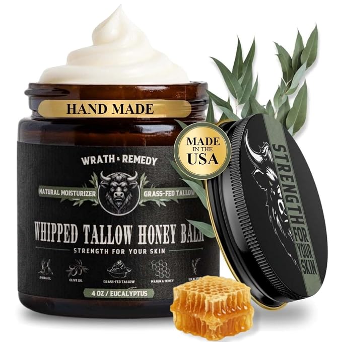 Organic Beef Tallow for Skin - 4 OZ — Grass Fed Beef Tallow for face + Body — by WrathRemedy