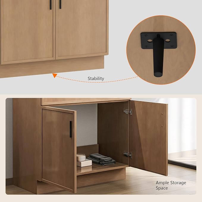 36" Bathroom Vanity with Sink Combo Set, Freestanding Farmhouse Bathroom Vanity - Image 5