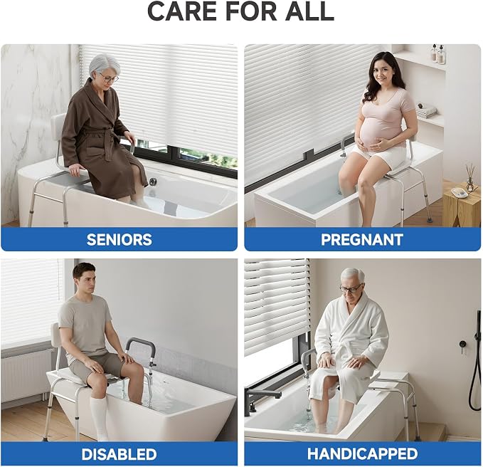 Tub Transfer Bench and Sliding Bathtub Shower Chair - Image 6