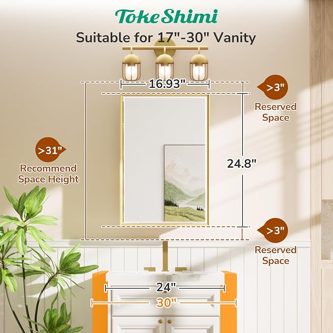 TokeShimi 17x25 Recessed Medicine Cabinet - Image 3