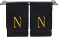 Monogrammed Hand Towel, Personalized Initial Gift, Extra Absorbent 100% Turkish by BareCotton