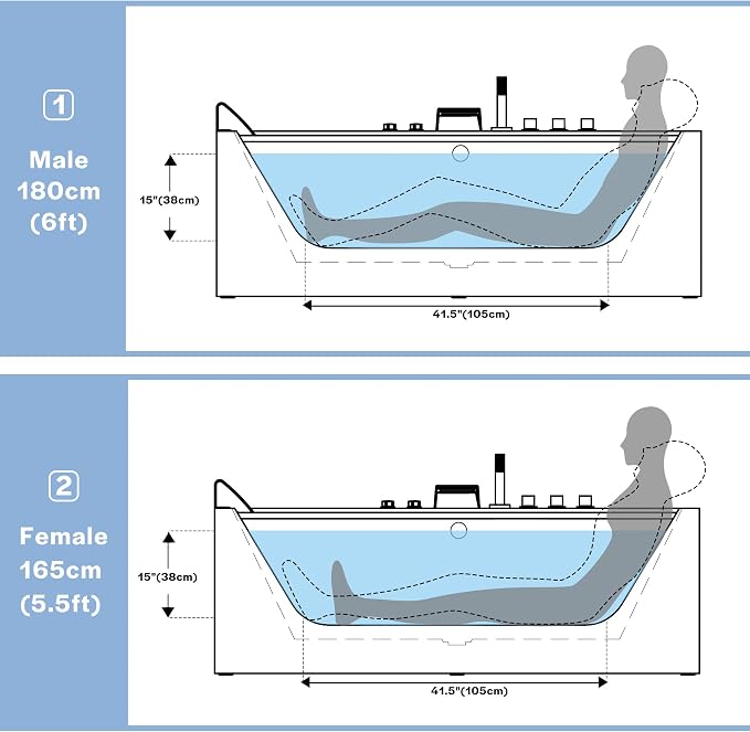 Empava 67” Whirlpool Bathtub - Image 6