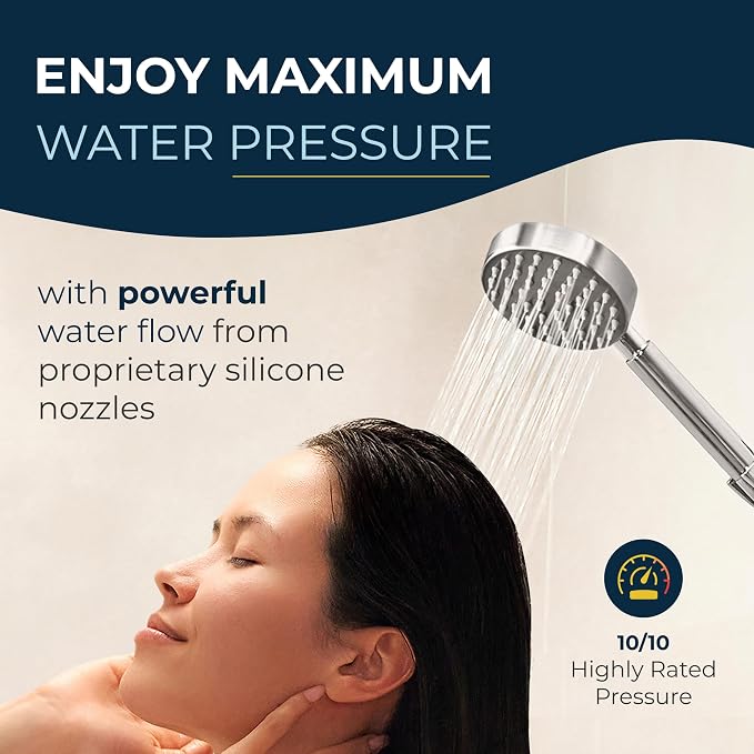 HammerHead Showers® SOLID METAL 27.5 Inch Shower Slide Bar Set and Handheld - Image 4
