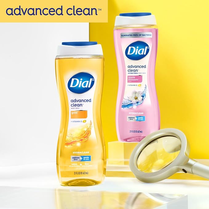 Dial Body Wash, Advanced Clean Gold, 16 Fl Oz, Hydraclean Complex & Vitamin E - Image 8