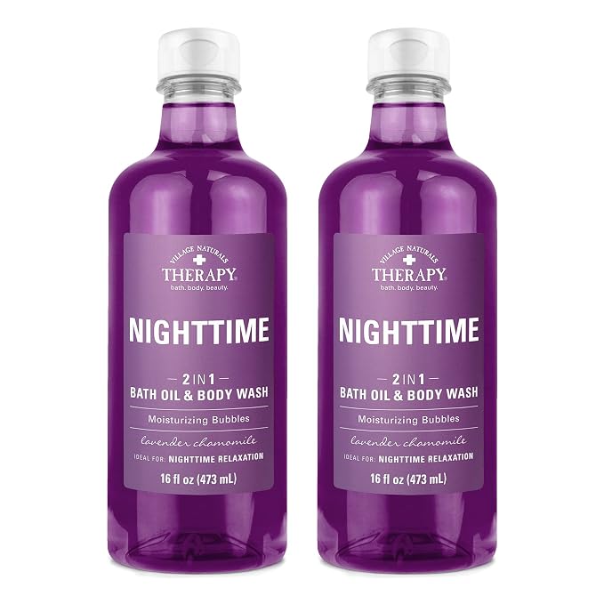 Village Naturals Therapy, Foaming Bath Oil and Body Wash, Nighttime Relief by VillageNaturalsTherapy