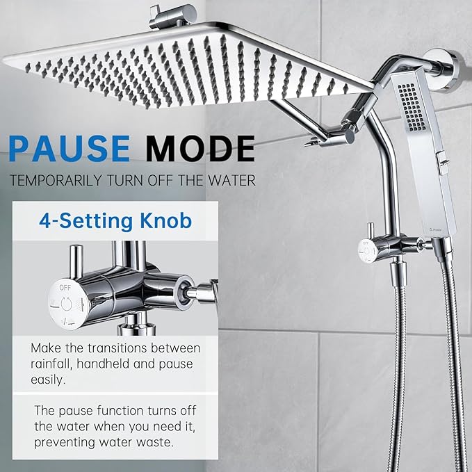 G-Promise All Metal 14 Inches Rain Shower Head - Image 5
